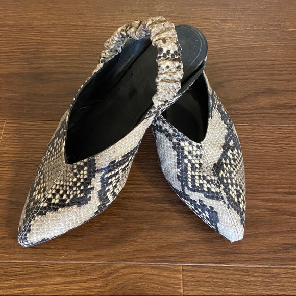 FRANK AND OAK snake print sling-backs - Picture 3 of 3